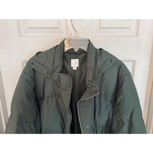 J.Jill Green Hooded Full Zip Down Puffer Winter Coat Size 3X - Picture 8 of 10